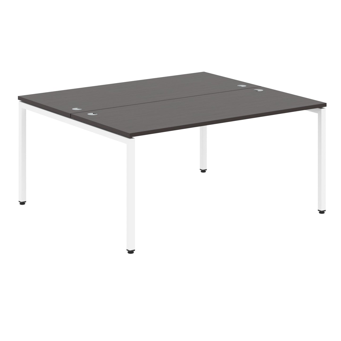 RECTANGULAR SHAPE CLUSTER OF 02 WORKSTATION MADE IN 25MM MFC TOP, E1 LAMINATE CHIPBOARD WITH WOODEN MODESTY PANEL 40X40MM METAL U SHAPE FRAMES by Treejar | Souqify