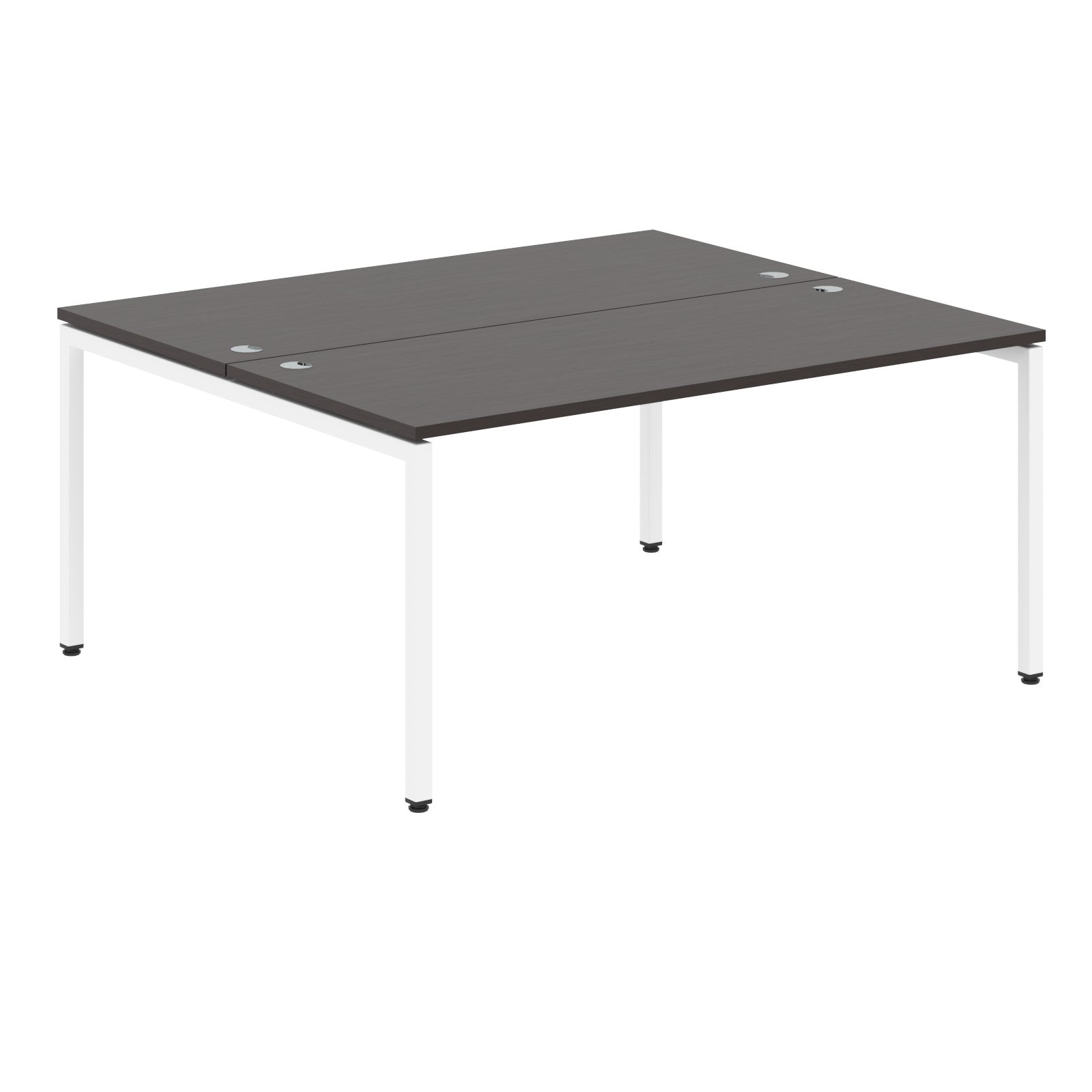 RECTANGULAR SHAPE CLUSTER OF 02 WORKSTATION MADE IN 25MM MFC TOP, E1 LAMINATE CHIPBOARD WITH WOODEN MODESTY PANEL 40X40MM METAL U SHAPE FRAMES by Treejar | Souqify