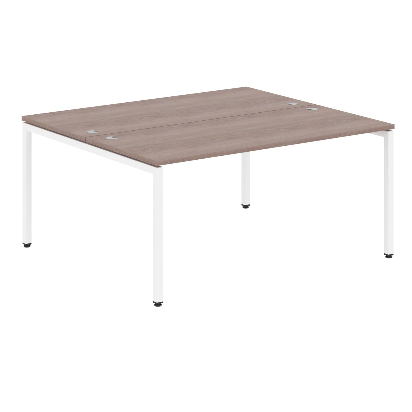 RECTANGULAR SHAPE CLUSTER OF 02 WORKSTATION MADE IN 25MM MFC TOP, E1 LAMINATE CHIPBOARD WITH WOODEN MODESTY PANEL 40X40MM METAL U SHAPE FRAMES by Treejar | Souqify