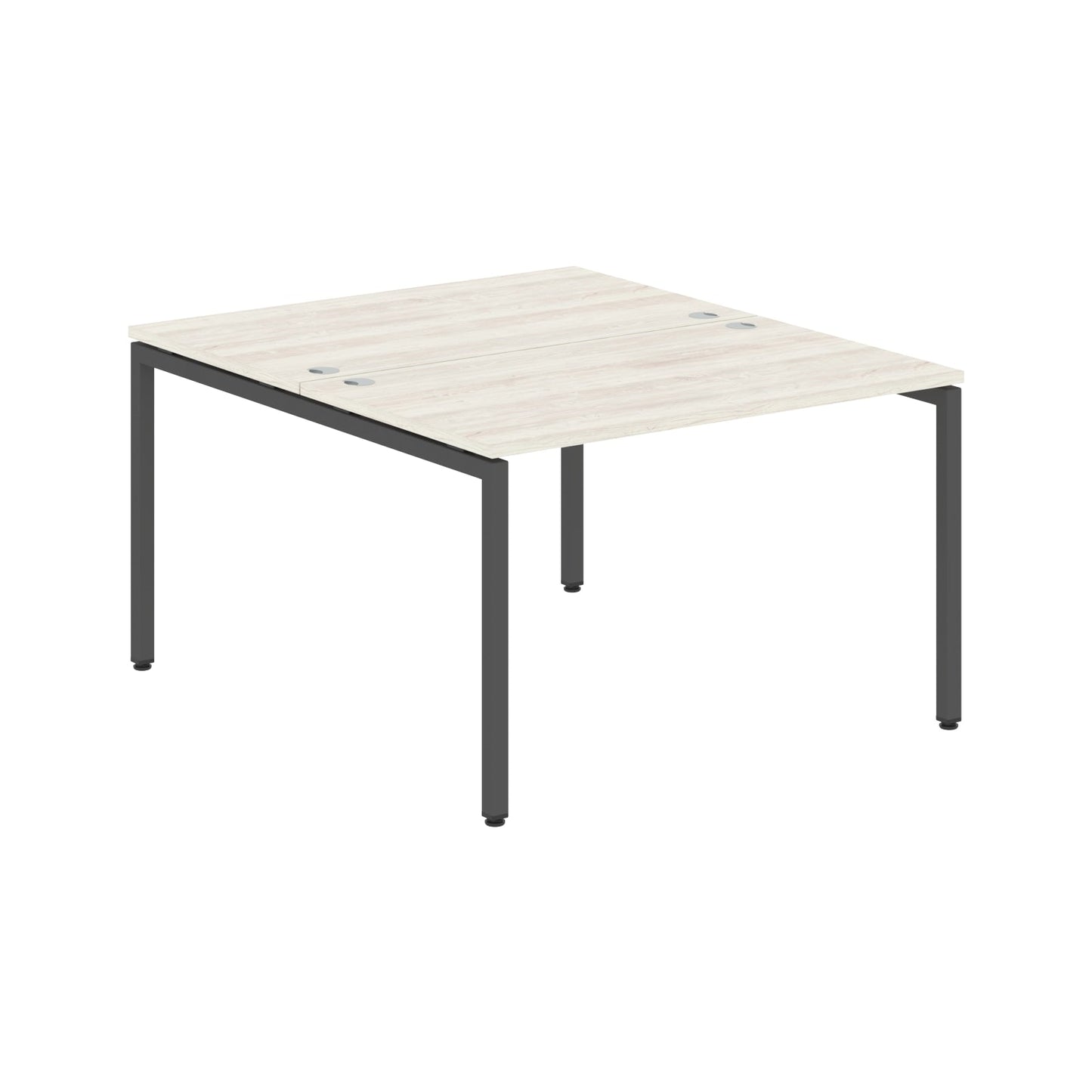 RECTANGULAR SHAPE CLUSTER OF 02 WORKSTATION MADE IN 25MM MFC TOP, E1 LAMINATE CHIPBOARD WITH WOODEN MODESTY PANEL 40X40MM METAL U SHAPE FRAMES by Treejar | Souqify