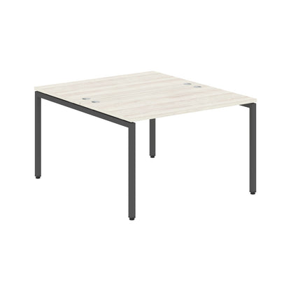 RECTANGULAR SHAPE CLUSTER OF 02 WORKSTATION MADE IN 25MM MFC TOP, E1 LAMINATE CHIPBOARD WITH WOODEN MODESTY PANEL 40X40MM METAL U SHAPE FRAMES by Treejar | Souqify