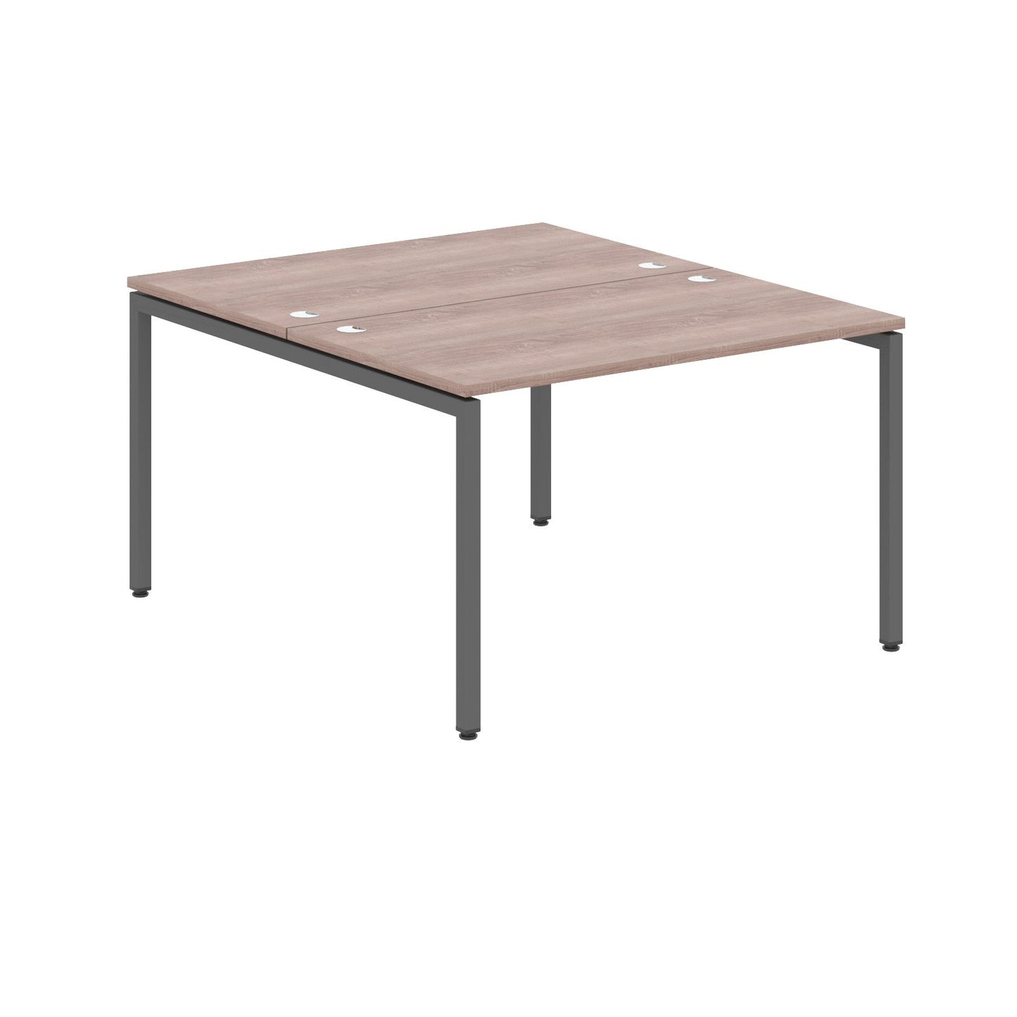 RECTANGULAR SHAPE CLUSTER OF 02 WORKSTATION MADE IN 25MM MFC TOP, E1 LAMINATE CHIPBOARD WITH WOODEN MODESTY PANEL 40X40MM METAL U SHAPE FRAMES by Treejar | Souqify