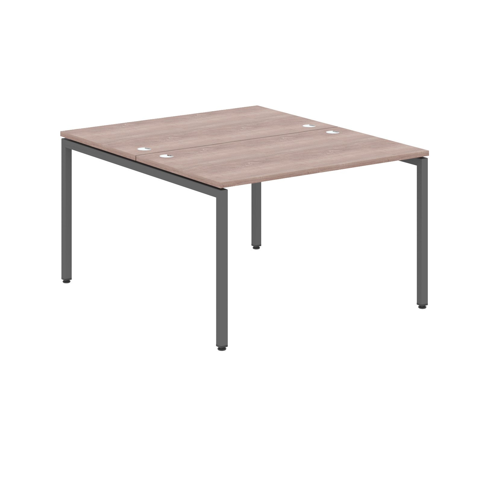 RECTANGULAR SHAPE CLUSTER OF 02 WORKSTATION MADE IN 25MM MFC TOP, E1 LAMINATE CHIPBOARD WITH WOODEN MODESTY PANEL 40X40MM METAL U SHAPE FRAMES by Treejar | Souqify