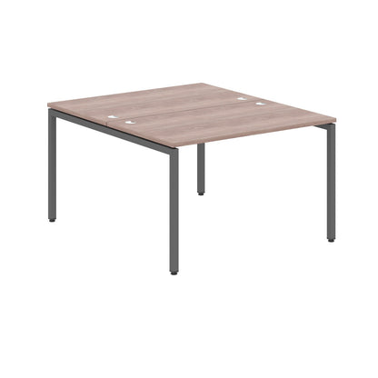 RECTANGULAR SHAPE CLUSTER OF 02 WORKSTATION MADE IN 25MM MFC TOP, E1 LAMINATE CHIPBOARD WITH WOODEN MODESTY PANEL 40X40MM METAL U SHAPE FRAMES by Treejar | Souqify