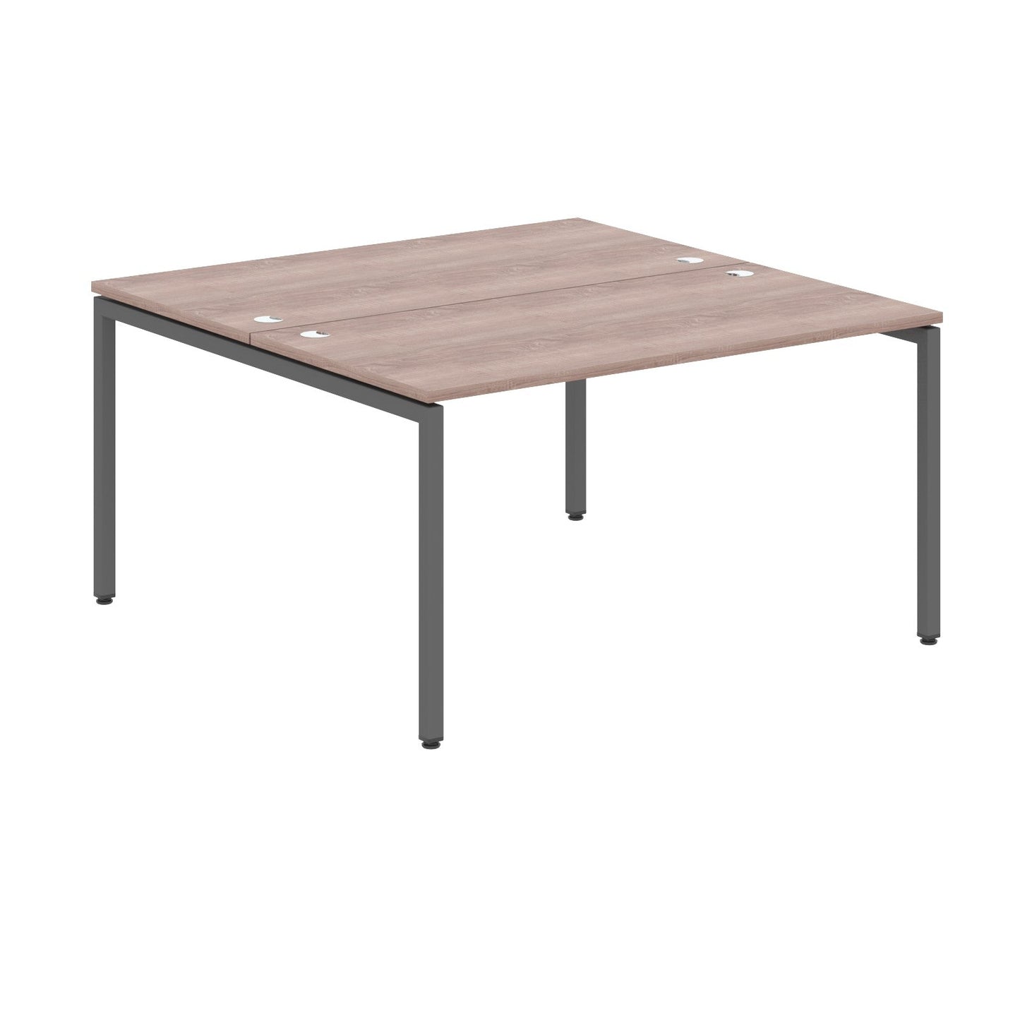 RECTANGULAR SHAPE CLUSTER OF 02 WORKSTATION MADE IN 25MM MFC TOP, E1 LAMINATE CHIPBOARD WITH WOODEN MODESTY PANEL 40X40MM METAL U SHAPE FRAMES by Treejar | Souqify