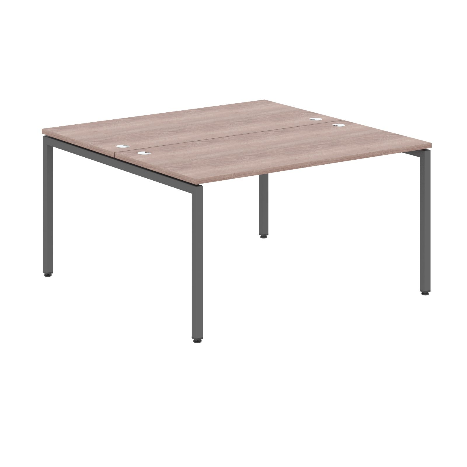 RECTANGULAR SHAPE CLUSTER OF 02 WORKSTATION MADE IN 25MM MFC TOP, E1 LAMINATE CHIPBOARD WITH WOODEN MODESTY PANEL 40X40MM METAL U SHAPE FRAMES by Treejar | Souqify