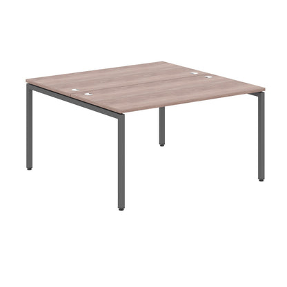 RECTANGULAR SHAPE CLUSTER OF 02 WORKSTATION MADE IN 25MM MFC TOP, E1 LAMINATE CHIPBOARD WITH WOODEN MODESTY PANEL 40X40MM METAL U SHAPE FRAMES by Treejar | Souqify