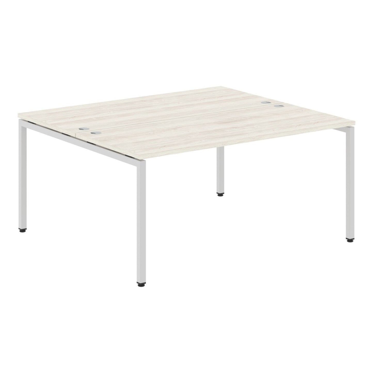 RECTANGULAR SHAPE CLUSTER OF 02 WORKSTATION MADE IN 25MM MFC TOP, E1 LAMINATE CHIPBOARD WITH WOODEN MODESTY PANEL 40X40MM METAL U SHAPE FRAMES by Treejar | Souqify