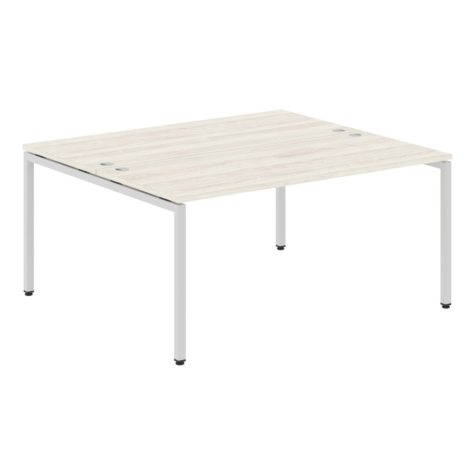 RECTANGULAR SHAPE CLUSTER OF 02 WORKSTATION MADE IN 25MM MFC TOP, E1 LAMINATE CHIPBOARD WITH WOODEN MODESTY PANEL 40X40MM METAL U SHAPE FRAMES by Treejar | Souqify
