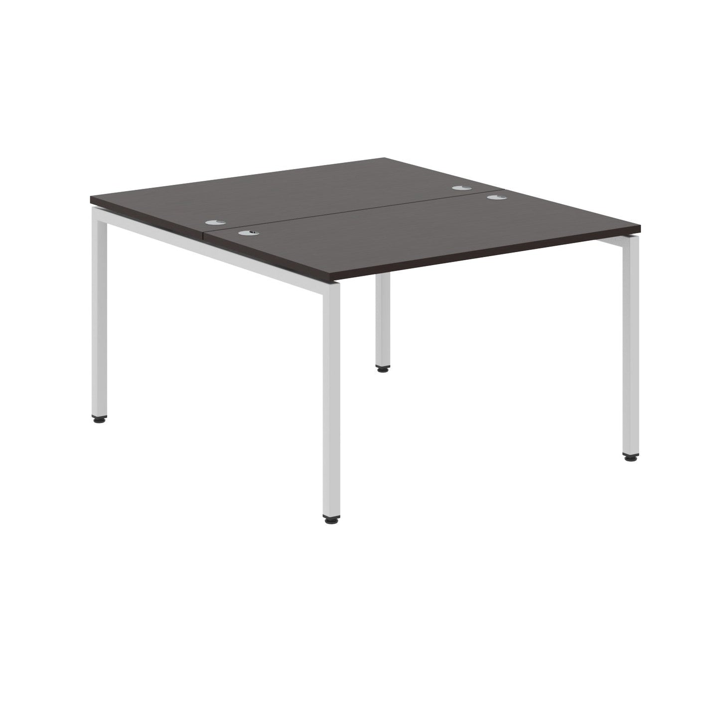 RECTANGULAR SHAPE CLUSTER OF 02 WORKSTATION MADE IN 25MM MFC TOP, E1 LAMINATE CHIPBOARD WITH WOODEN MODESTY PANEL 40X40MM METAL U SHAPE FRAMES by Treejar | Souqify