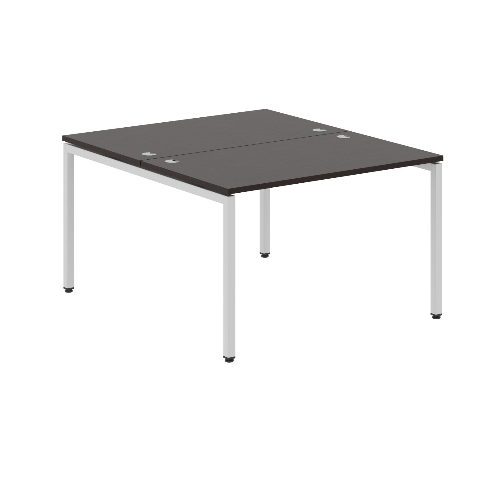 RECTANGULAR SHAPE CLUSTER OF 02 WORKSTATION MADE IN 25MM MFC TOP, E1 LAMINATE CHIPBOARD WITH WOODEN MODESTY PANEL 40X40MM METAL U SHAPE FRAMES by Treejar | Souqify