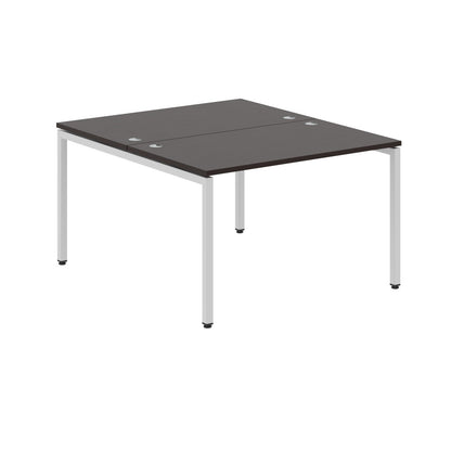 RECTANGULAR SHAPE CLUSTER OF 02 WORKSTATION MADE IN 25MM MFC TOP, E1 LAMINATE CHIPBOARD WITH WOODEN MODESTY PANEL 40X40MM METAL U SHAPE FRAMES by Treejar | Souqify