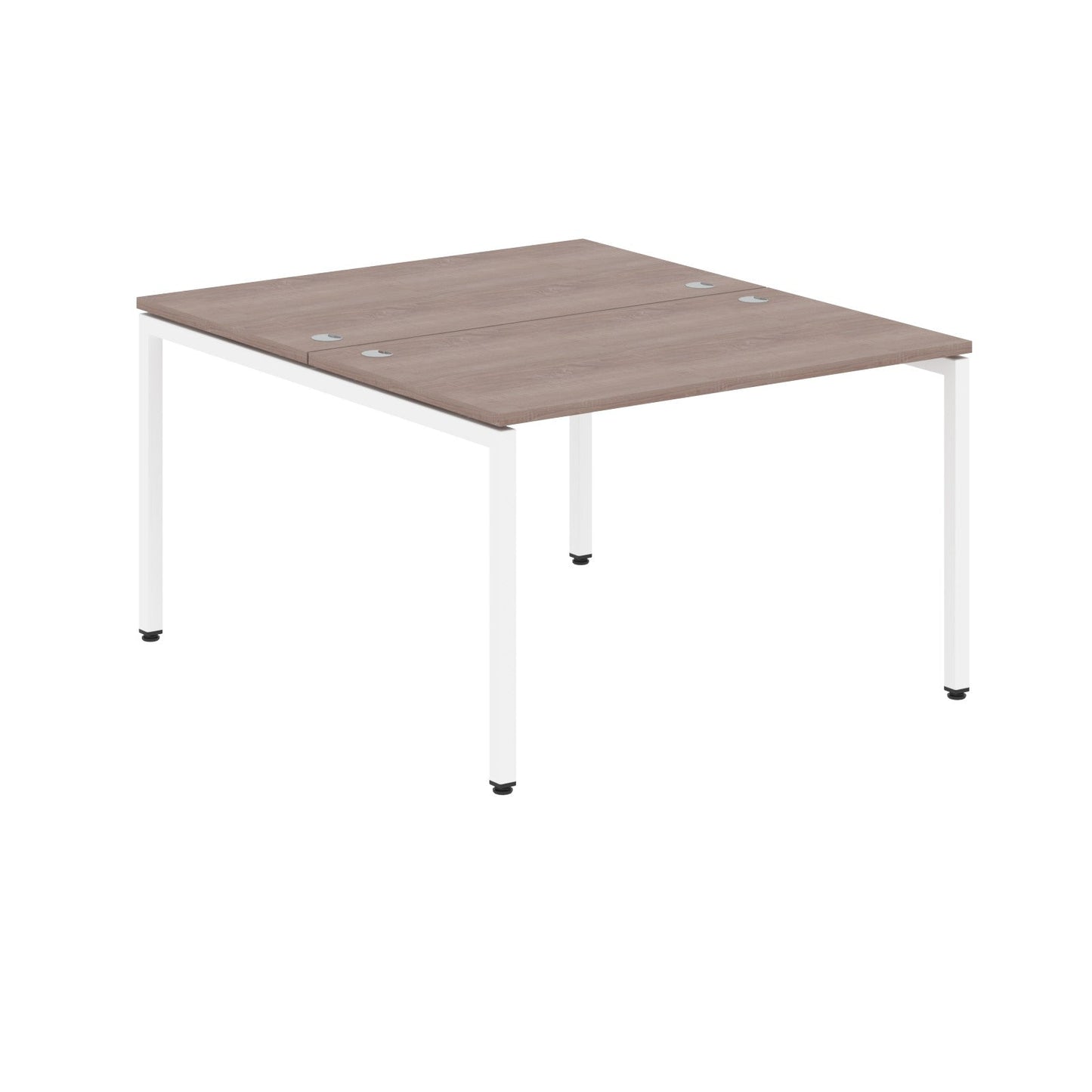 RECTANGULAR SHAPE CLUSTER OF 02 WORKSTATION MADE IN 25MM MFC TOP, E1 LAMINATE CHIPBOARD WITH WOODEN MODESTY PANEL 40X40MM METAL U SHAPE FRAMES by Treejar | Souqify