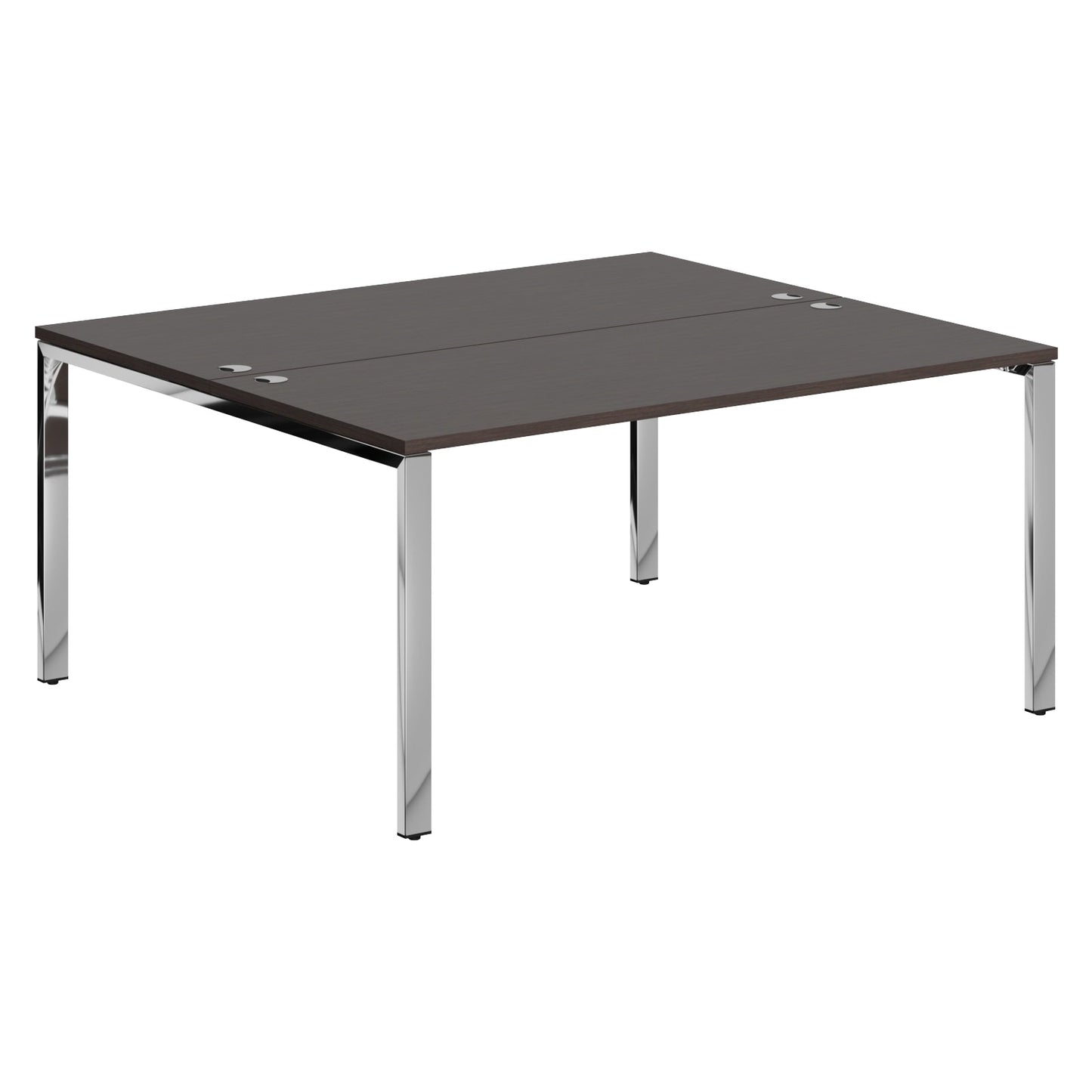 RECTANGULAR SHAPE CLUSTER OF 02 WORKSTATION, MADE IN E1 LAMINATE CHIPBOPARD, WITH WOODEN MODESTY PANEL AND LEGS by Treejar | Souqify