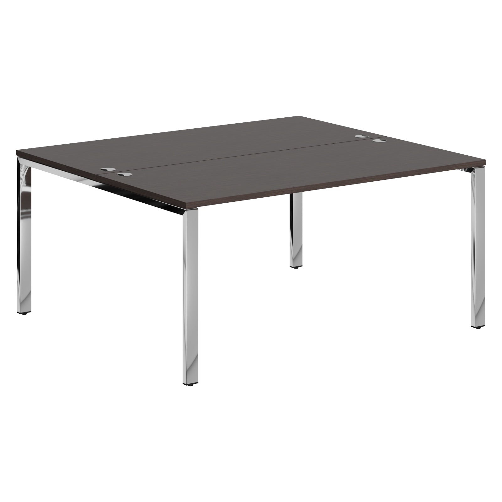 RECTANGULAR SHAPE CLUSTER OF 02 WORKSTATION, MADE IN E1 LAMINATE CHIPBOPARD, WITH WOODEN MODESTY PANEL AND LEGS by Treejar | Souqify