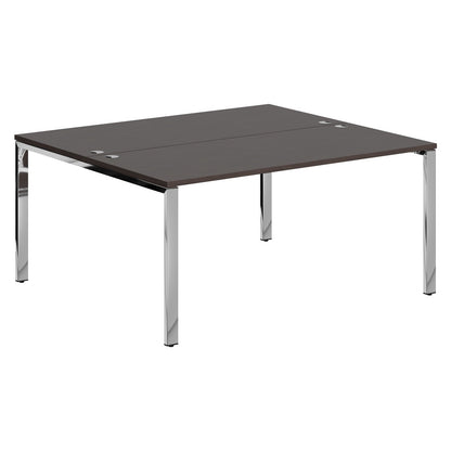 RECTANGULAR SHAPE CLUSTER OF 02 WORKSTATION, MADE IN E1 LAMINATE CHIPBOPARD, WITH WOODEN MODESTY PANEL AND LEGS by Treejar | Souqify