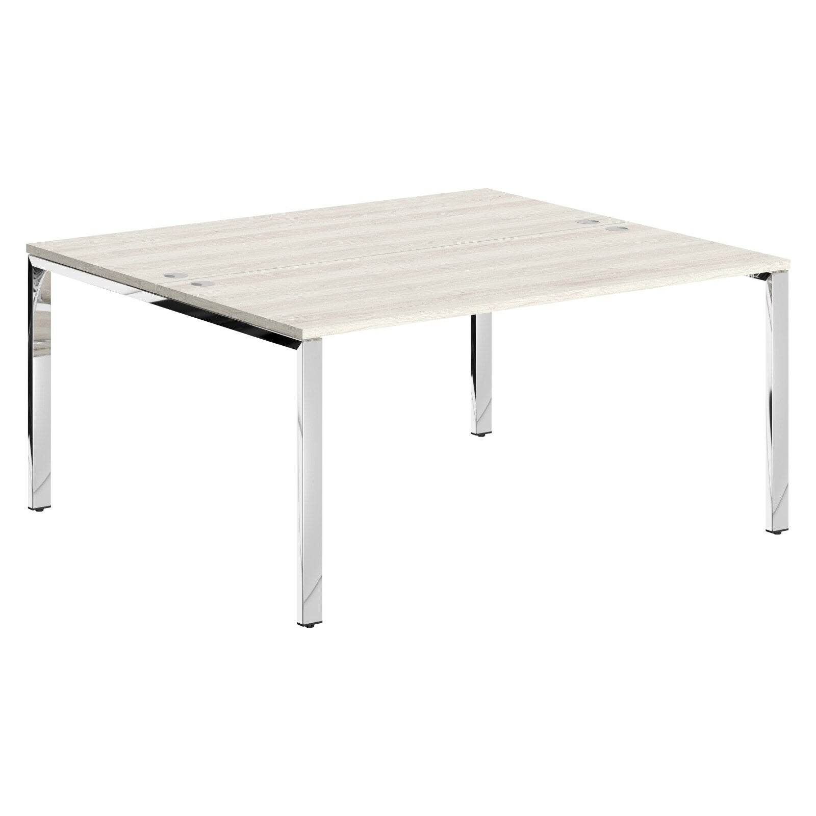 RECTANGULAR SHAPE CLUSTER OF 02 WORKSTATION, MADE IN E1 LAMINATE CHIPBOPARD, WITH WOODEN MODESTY PANEL AND LEGS by Treejar | Souqify