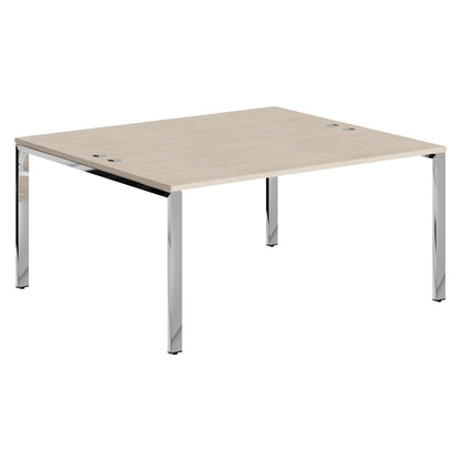 RECTANGULAR SHAPE CLUSTER OF 02 WORKSTATION, MADE IN E1 LAMINATE CHIPBOPARD, WITH WOODEN MODESTY PANEL AND LEGS by Treejar | Souqify