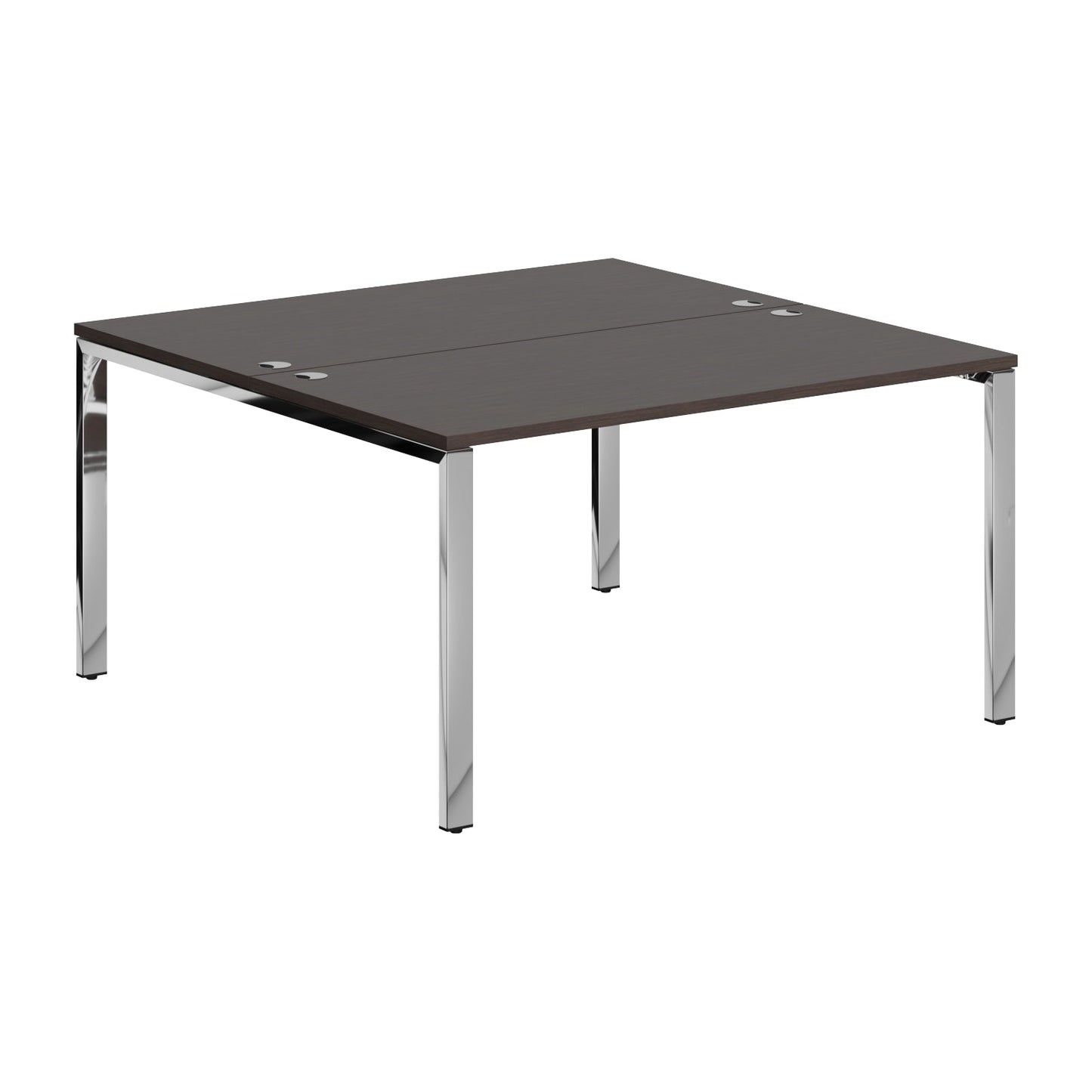 RECTANGULAR SHAPE CLUSTER OF 02 WORKSTATION, MADE IN E1 LAMINATE CHIPBOPARD, WITH WOODEN MODESTY PANEL AND LEGS by Treejar | Souqify