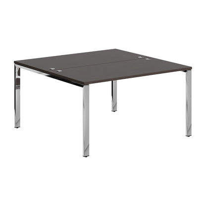 RECTANGULAR SHAPE CLUSTER OF 02 WORKSTATION, MADE IN E1 LAMINATE CHIPBOPARD, WITH WOODEN MODESTY PANEL AND LEGS by Treejar | Souqify
