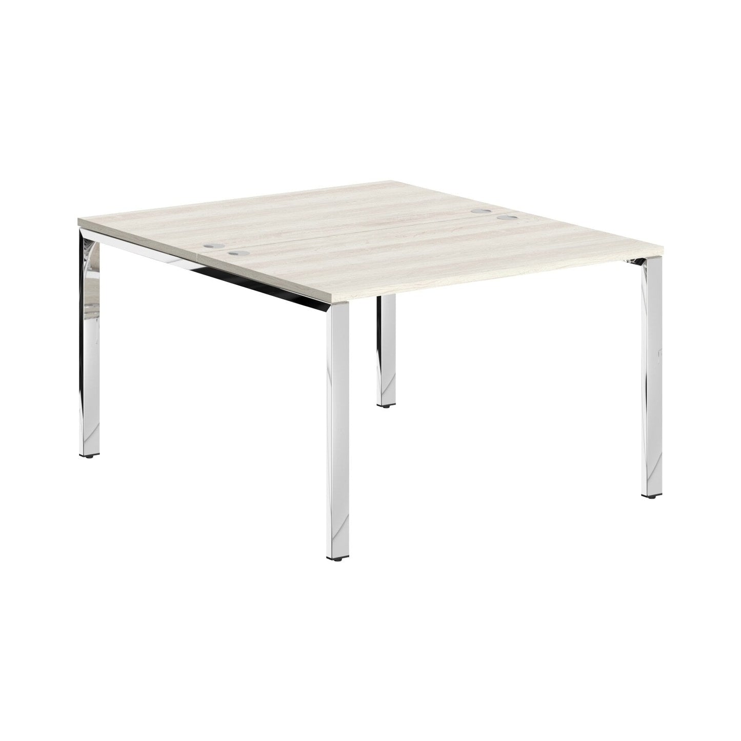 RECTANGULAR SHAPE CLUSTER OF 02 WORKSTATION, MADE IN E1 LAMINATE CHIPBOPARD, WITH WOODEN MODESTY PANEL AND LEGS by Treejar | Souqify