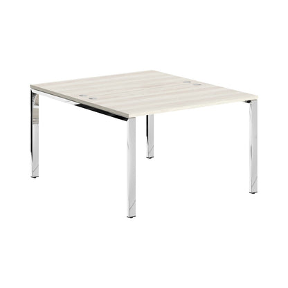 RECTANGULAR SHAPE CLUSTER OF 02 WORKSTATION, MADE IN E1 LAMINATE CHIPBOPARD, WITH WOODEN MODESTY PANEL AND LEGS by Treejar | Souqify