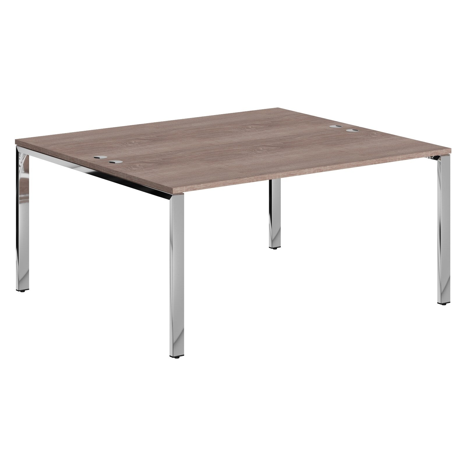 RECTANGULAR SHAPE CLUSTER OF 02 WORKSTATION, MADE IN E1 LAMINATE CHIPBOPARD, WITH WOODEN MODESTY PANEL AND LEGS by Treejar | Souqify