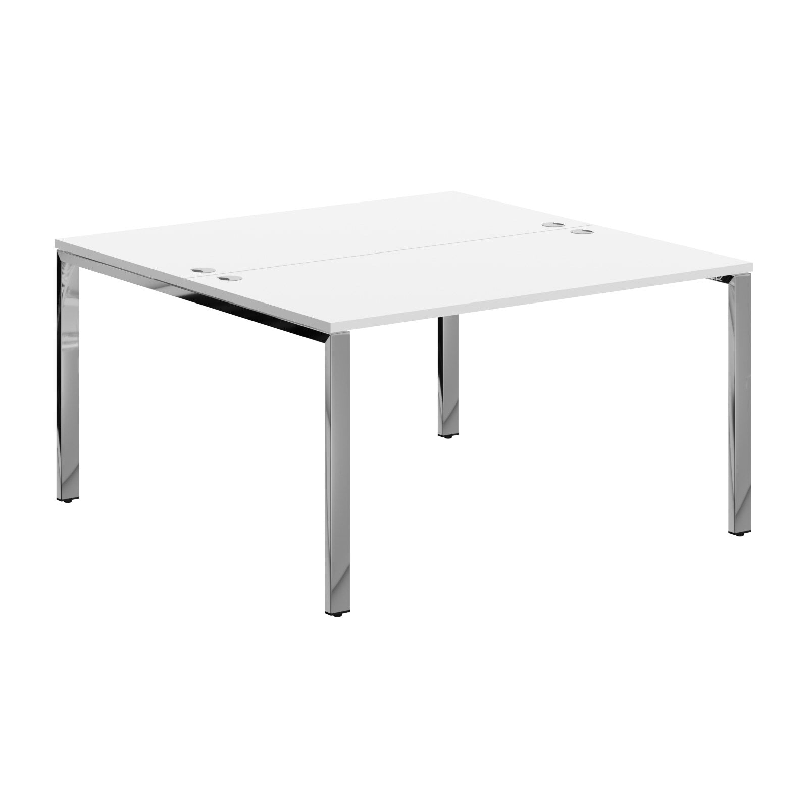 RECTANGULAR SHAPE CLUSTER OF 02 WORKSTATION, MADE IN E1 LAMINATE CHIPBOPARD, WITH WOODEN MODESTY PANEL AND LEGS by Treejar | Souqify