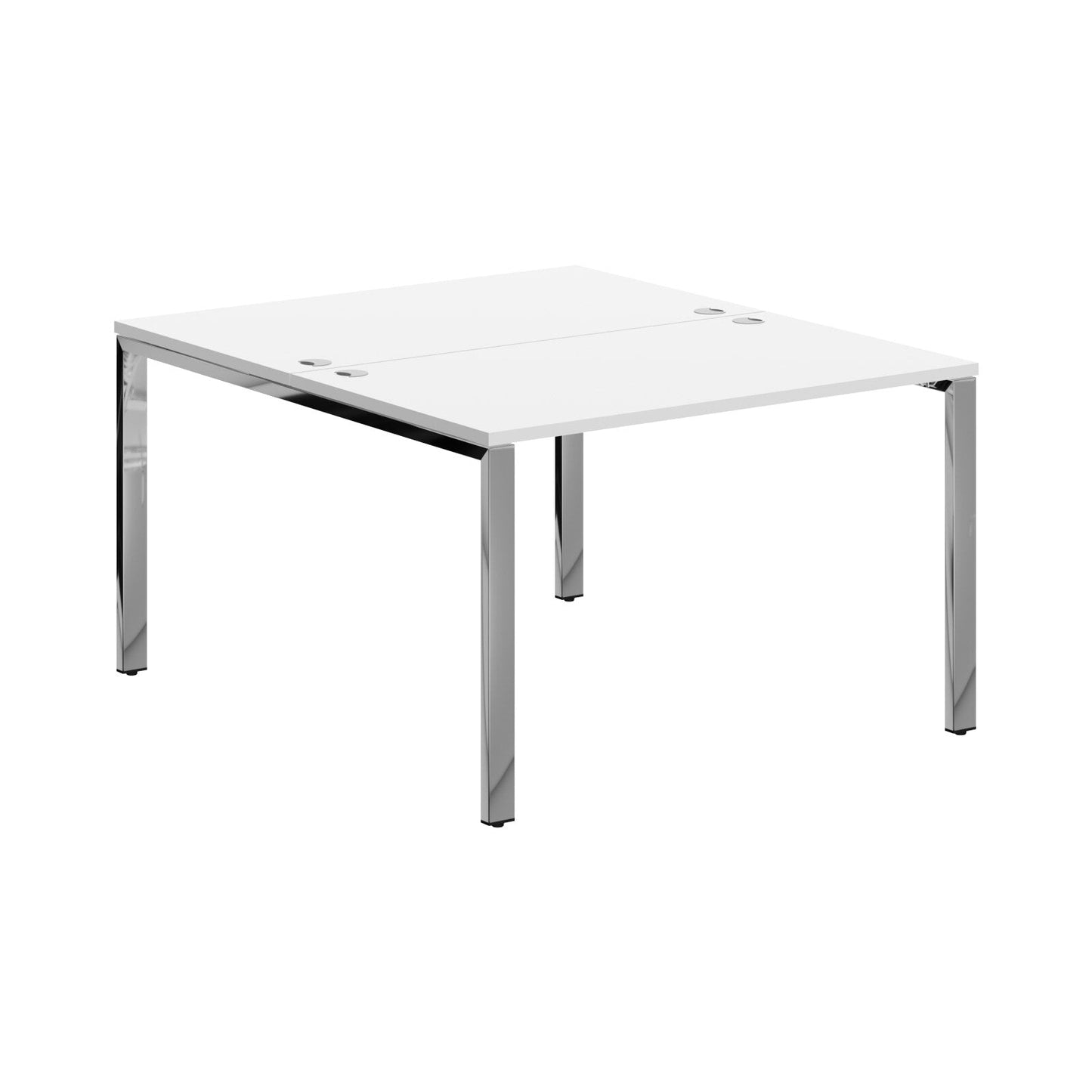RECTANGULAR SHAPE CLUSTER OF 02 WORKSTATION, MADE IN E1 LAMINATE CHIPBOPARD, WITH WOODEN MODESTY PANEL AND LEGS by Treejar | Souqify