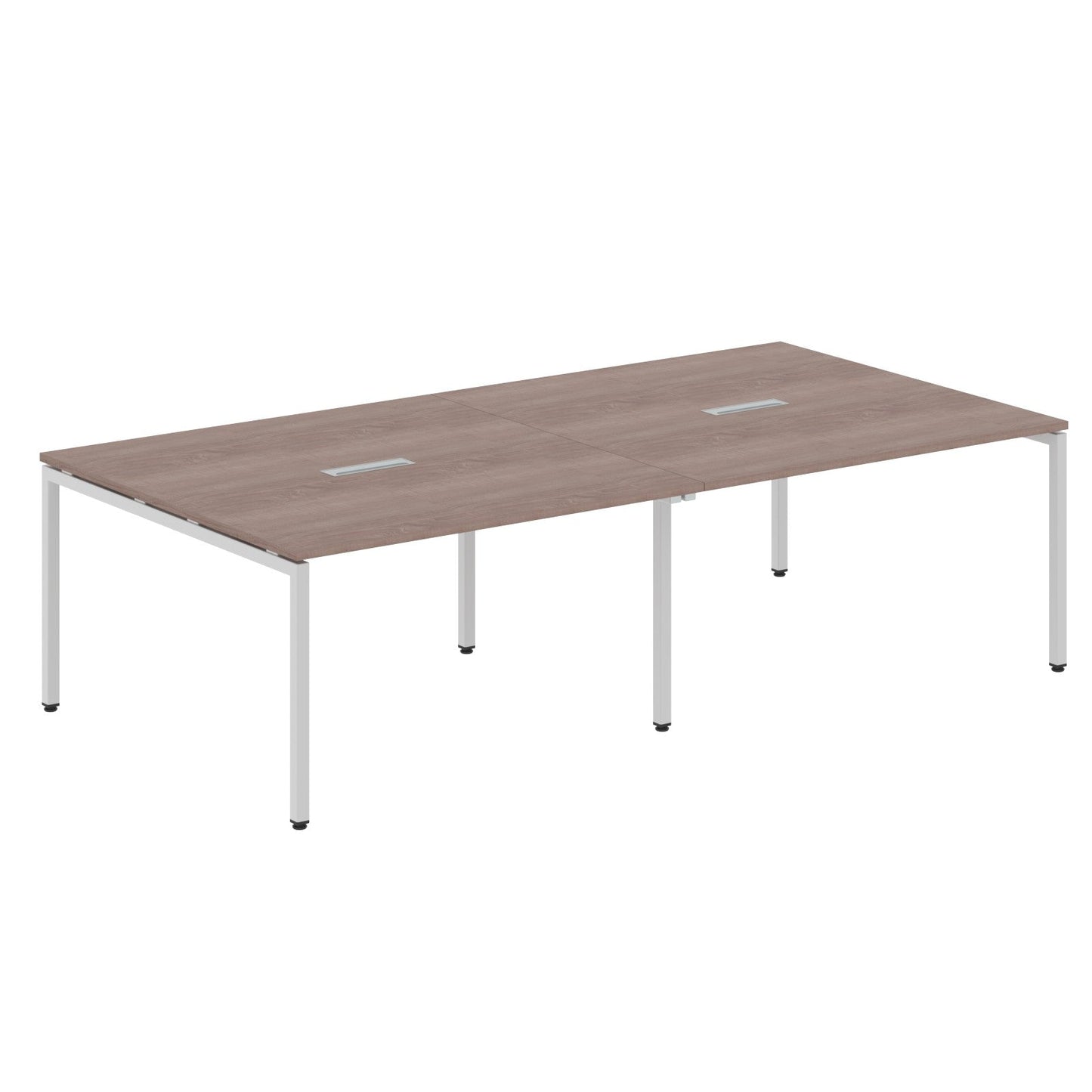 RECTANGULAR SHAPE CLUSTER OF 04 WORKSTATION MADE IN 25MM MFC TOP, E1 LAMINATE CHIPBOARD WITH WOODEN MODESTY PANEL 40X40MM METAL U SHAPE FRAMES by Treejar | Souqify