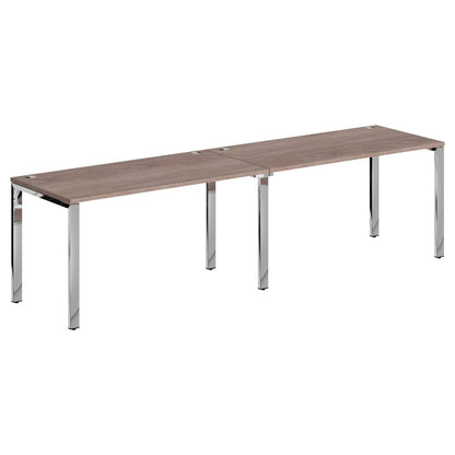 RECTANGULAR SHAPE CLUSTER OF 04 WORKSTATION, MADE IN E1 LAMINATE CHIPBOPARD, WITH WOODEN MODESTY PANEL AND LEGS by Treejar | Souqify