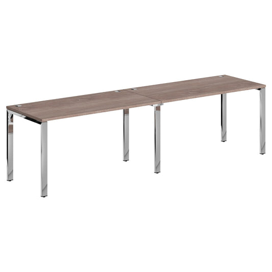 RECTANGULAR SHAPE CLUSTER OF 04 WORKSTATION, MADE IN E1 LAMINATE CHIPBOPARD, WITH WOODEN MODESTY PANEL AND LEGS by Treejar | Souqify