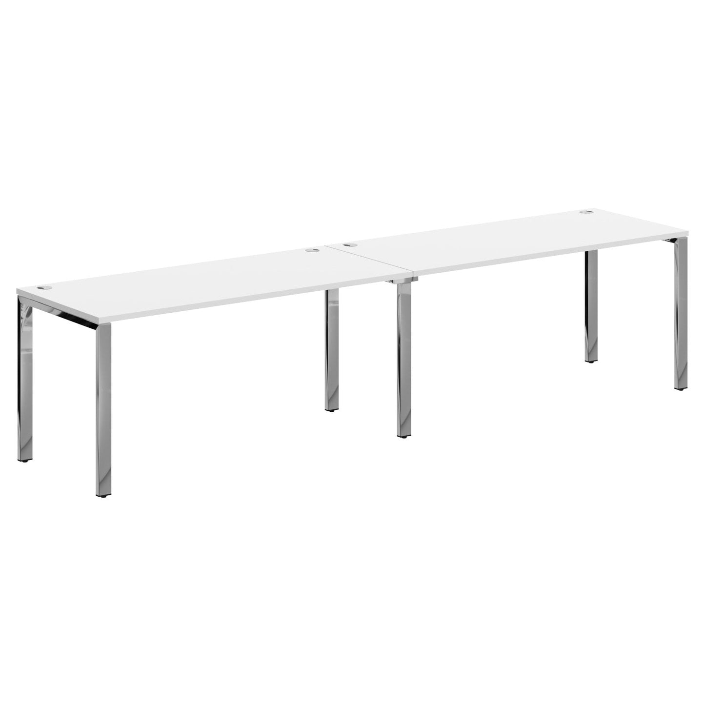 RECTANGULAR SHAPE CLUSTER OF 04 WORKSTATION, MADE IN E1 LAMINATE CHIPBOPARD, WITH WOODEN MODESTY PANEL AND LEGS by Treejar | Souqify
