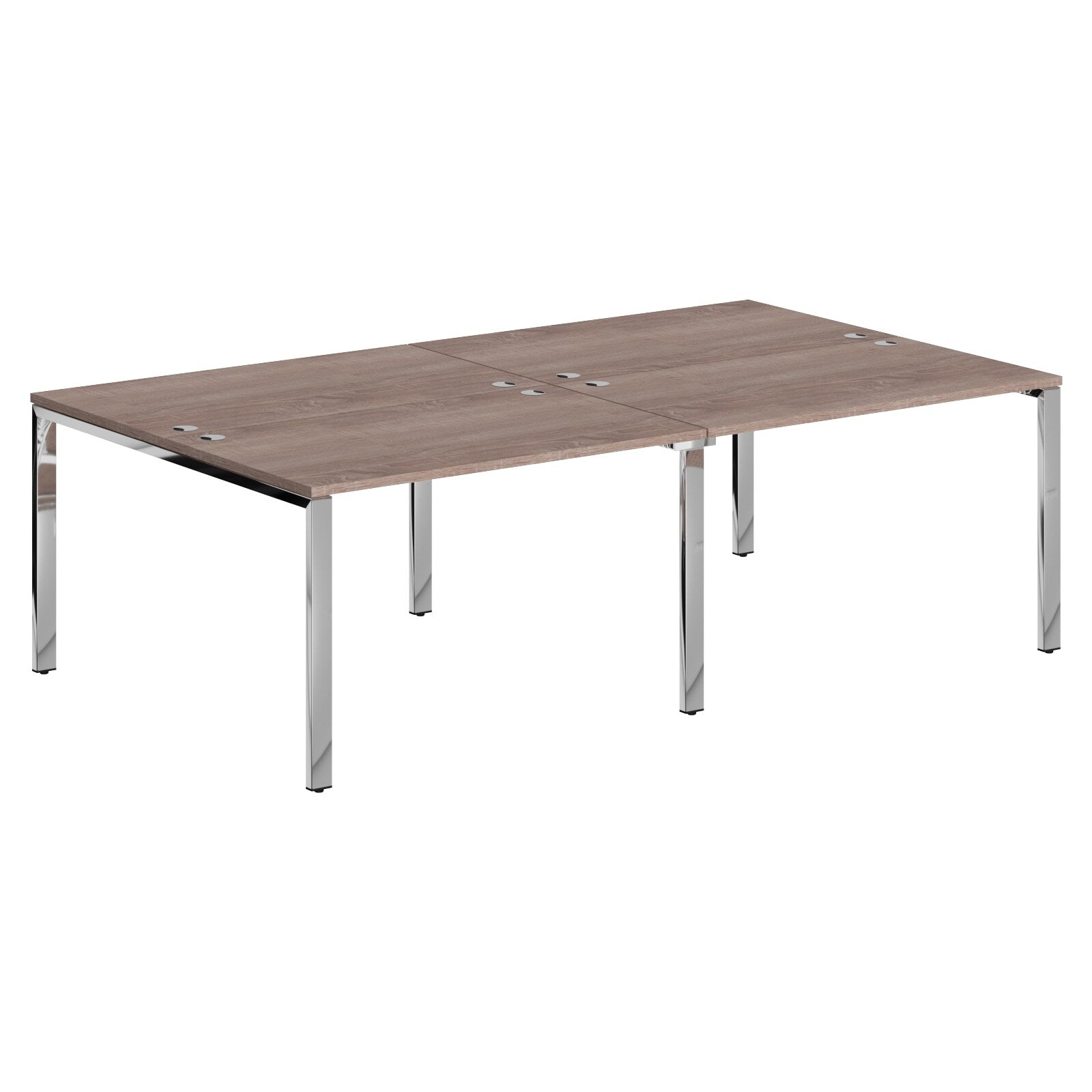RECTANGULAR SHAPE CLUSTER OF 04 WORKSTATION, MADE IN E1 LAMINATE CHIPBOPARD, WITH WOODEN MODESTY PANEL AND LEGS by Treejar | Souqify