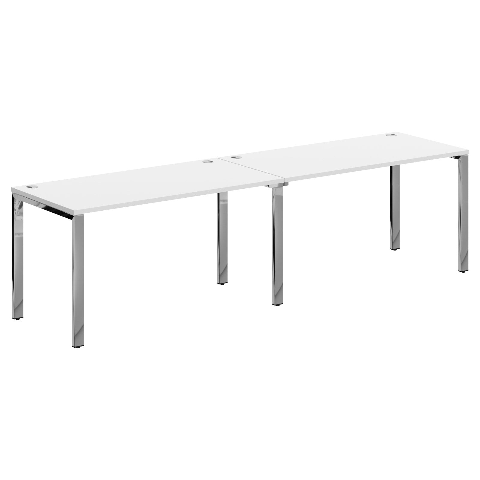 RECTANGULAR SHAPE CLUSTER OF 04 WORKSTATION, MADE IN E1 LAMINATE CHIPBOPARD, WITH WOODEN MODESTY PANEL AND LEGS by Treejar | Souqify