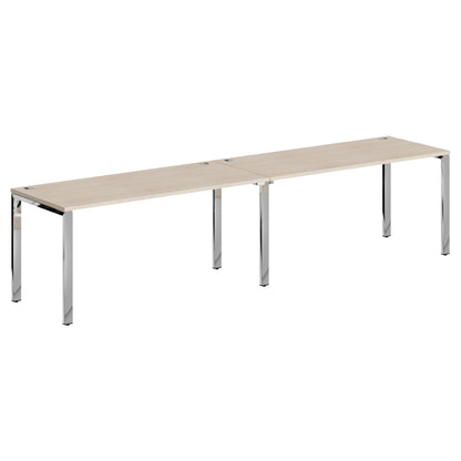 RECTANGULAR SHAPE CLUSTER OF 04 WORKSTATION, MADE IN E1 LAMINATE CHIPBOPARD, WITH WOODEN MODESTY PANEL AND LEGS by Treejar | Souqify