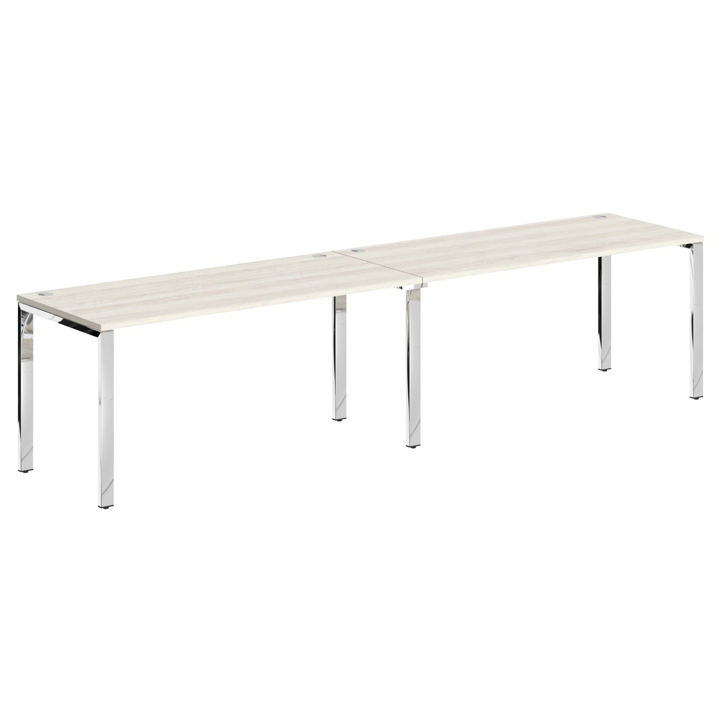 RECTANGULAR SHAPE CLUSTER OF 04 WORKSTATION, MADE IN E1 LAMINATE CHIPBOPARD, WITH WOODEN MODESTY PANEL AND LEGS by Treejar | Souqify