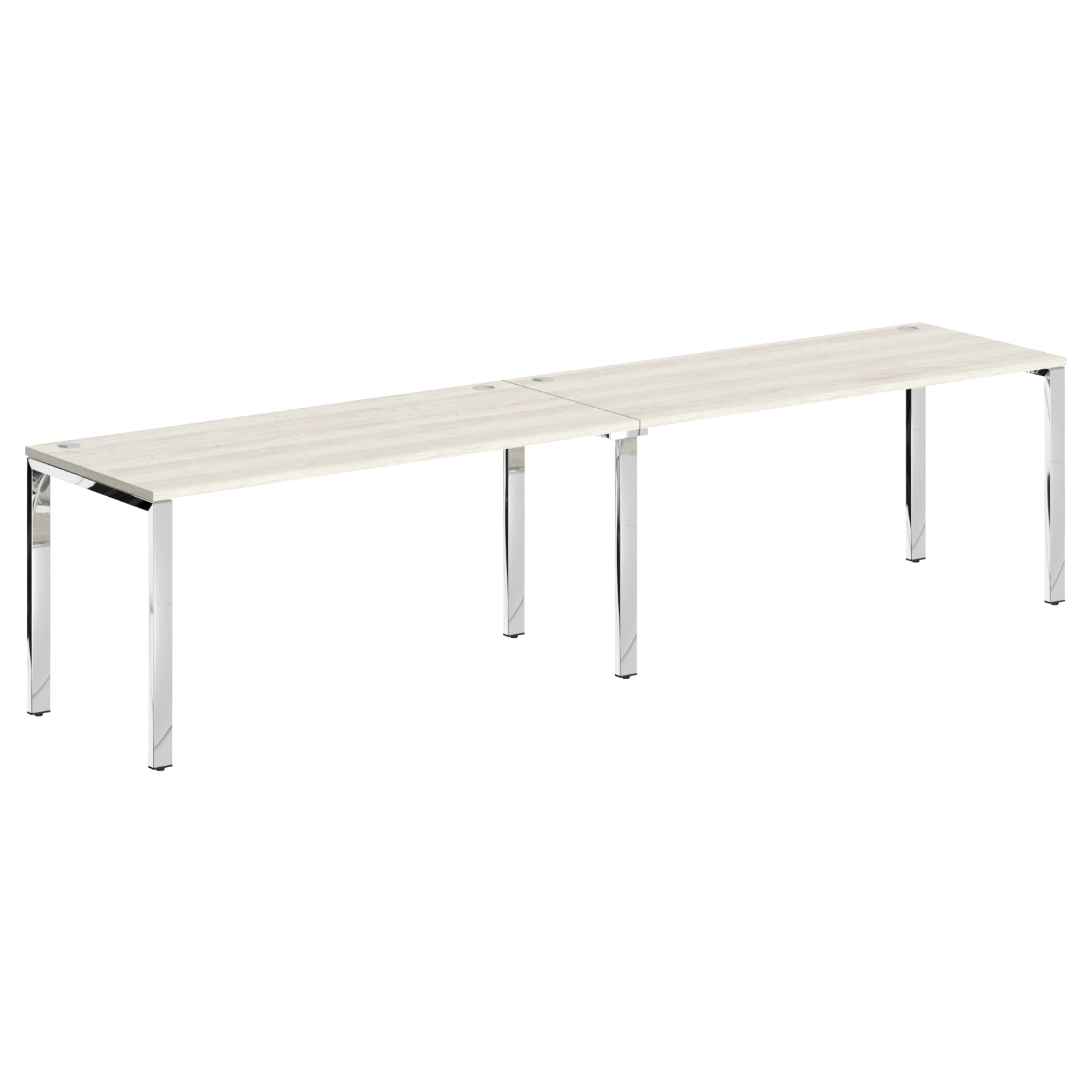 RECTANGULAR SHAPE CLUSTER OF 04 WORKSTATION, MADE IN E1 LAMINATE CHIPBOPARD, WITH WOODEN MODESTY PANEL AND LEGS by Treejar | Souqify