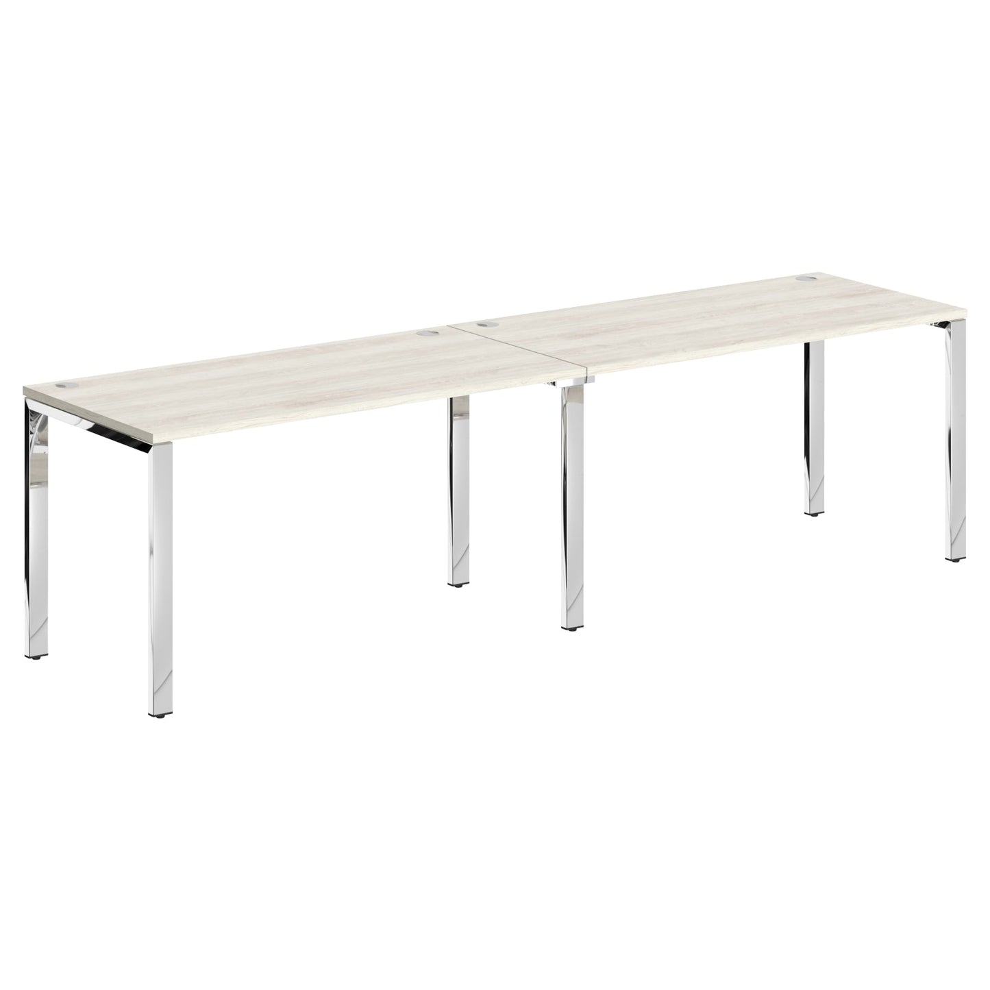 RECTANGULAR SHAPE CLUSTER OF 04 WORKSTATION, MADE IN E1 LAMINATE CHIPBOPARD, WITH WOODEN MODESTY PANEL AND LEGS by Treejar | Souqify