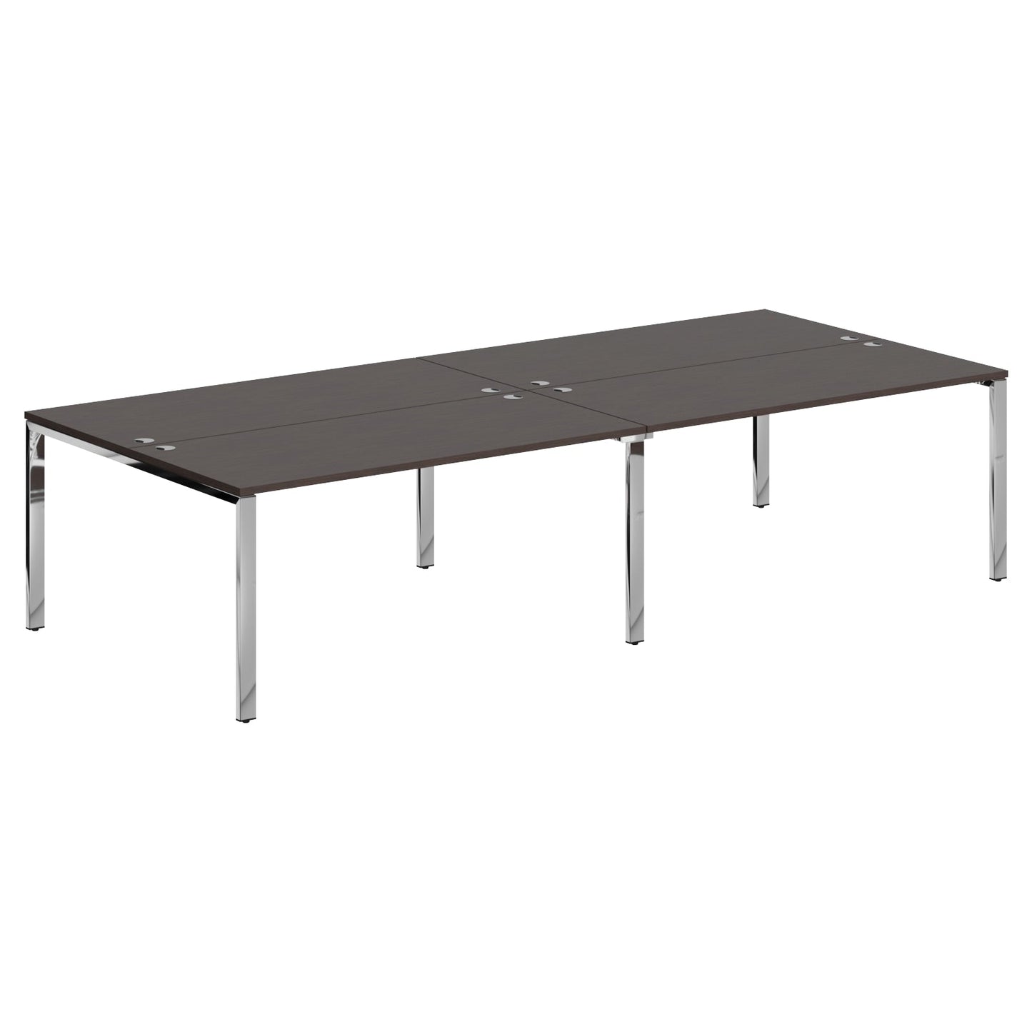 RECTANGULAR SHAPE CLUSTER OF 04 WORKSTATION, MADE IN E1 LAMINATE CHIPBOPARD, WITH WOODEN MODESTY PANEL AND LEGS by Treejar | Souqify