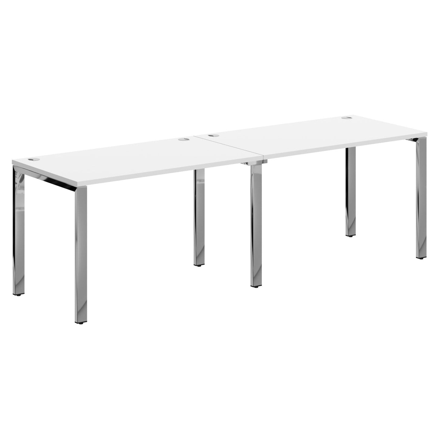 RECTANGULAR SHAPE CLUSTER OF 04 WORKSTATION, MADE IN E1 LAMINATE CHIPBOPARD, WITH WOODEN MODESTY PANEL AND LEGS by Treejar | Souqify