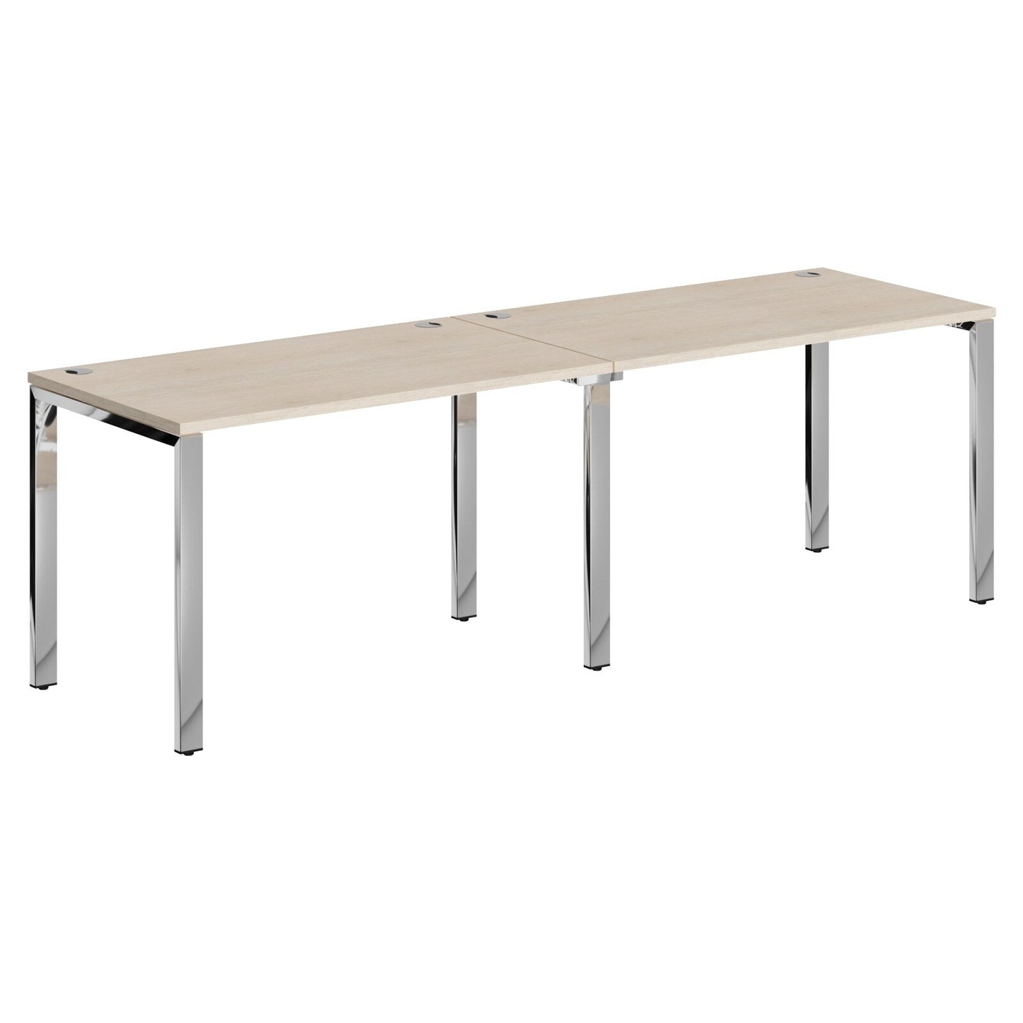 RECTANGULAR SHAPE CLUSTER OF 04 WORKSTATION, MADE IN E1 LAMINATE CHIPBOPARD, WITH WOODEN MODESTY PANEL AND LEGS by Treejar | Souqify