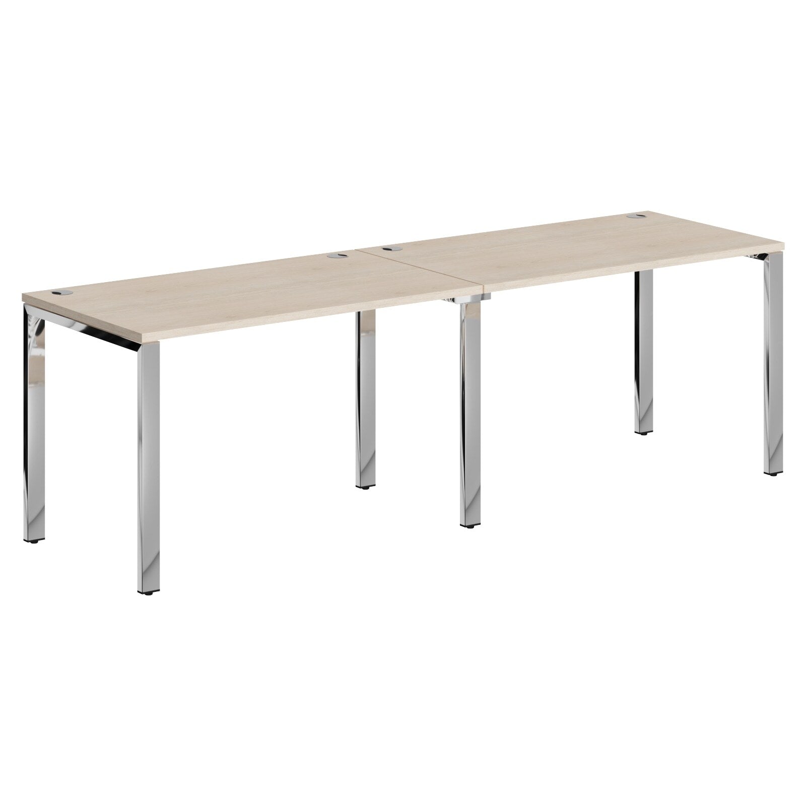 RECTANGULAR SHAPE CLUSTER OF 04 WORKSTATION, MADE IN E1 LAMINATE CHIPBOPARD, WITH WOODEN MODESTY PANEL AND LEGS by Treejar | Souqify