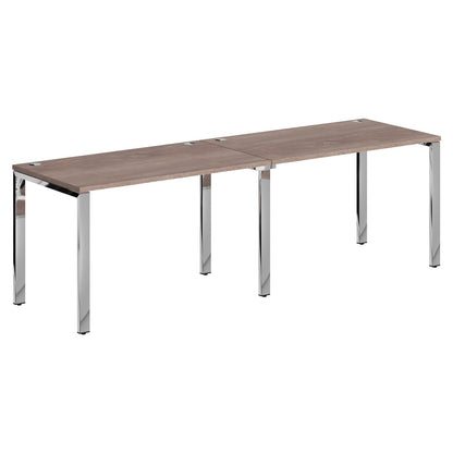 RECTANGULAR SHAPE CLUSTER OF 04 WORKSTATION, MADE IN E1 LAMINATE CHIPBOPARD, WITH WOODEN MODESTY PANEL AND LEGS by Treejar | Souqify