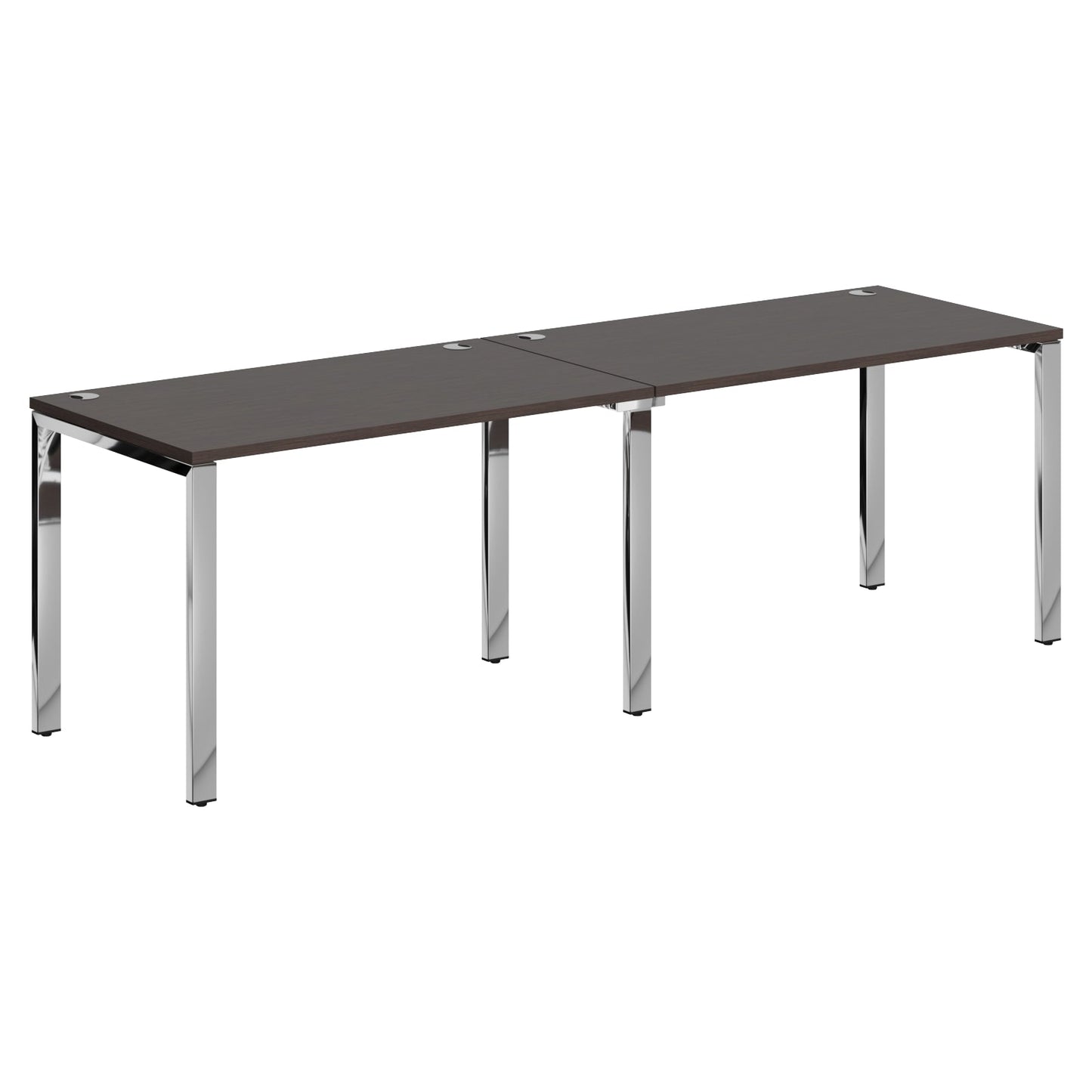 RECTANGULAR SHAPE CLUSTER OF 04 WORKSTATION, MADE IN E1 LAMINATE CHIPBOPARD, WITH WOODEN MODESTY PANEL AND LEGS by Treejar | Souqify