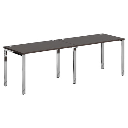 RECTANGULAR SHAPE CLUSTER OF 04 WORKSTATION, MADE IN E1 LAMINATE CHIPBOPARD, WITH WOODEN MODESTY PANEL AND LEGS by Treejar | Souqify