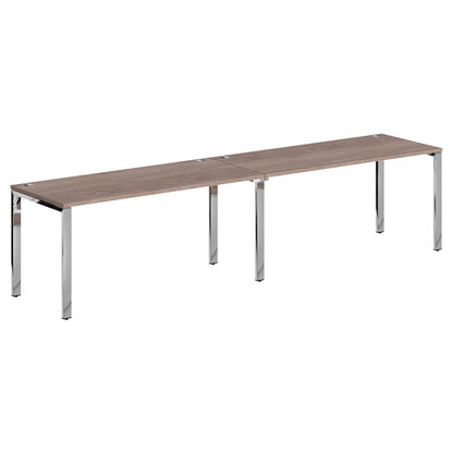 RECTANGULAR SHAPE CLUSTER OF 04 WORKSTATION, MADE IN E1 LAMINATE CHIPBOPARD, WITH WOODEN MODESTY PANEL AND LEGS by Treejar | Souqify