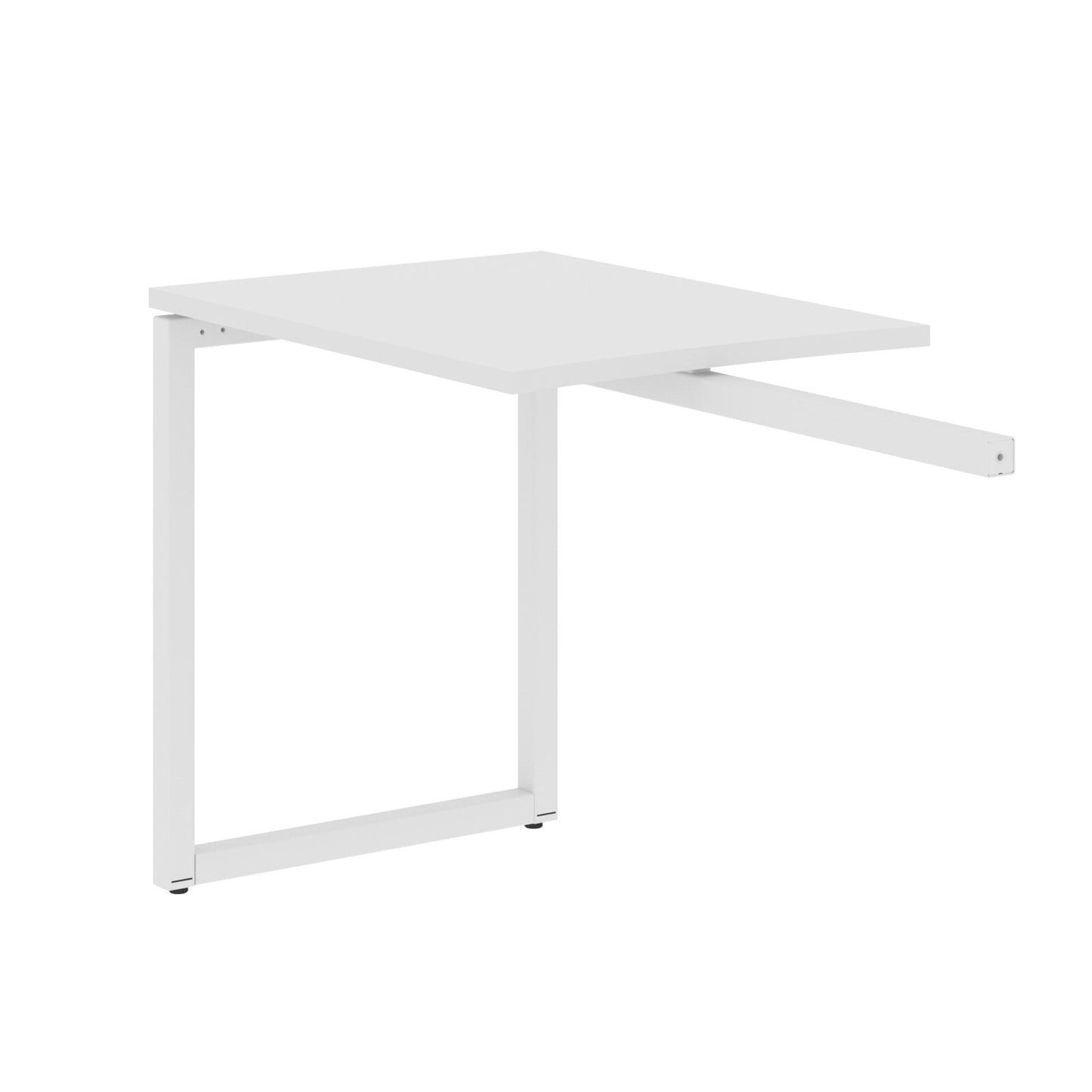 RECTANGULAR SHAPE DESK EXTENSION MADE IN 25MM MFC TOP, E1 LAMINATE CHIPBOARD WITH WOODEN MODESTY PANEL 40X40MM METAL O SHAPE FRAMES by Treejar | Souqify