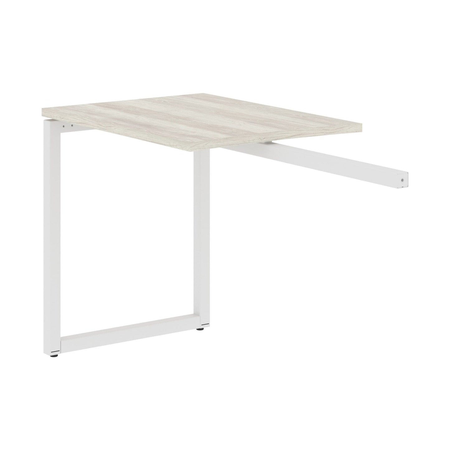 RECTANGULAR SHAPE DESK EXTENSION MADE IN 25MM MFC TOP, E1 LAMINATE CHIPBOARD WITH WOODEN MODESTY PANEL 40X40MM METAL O SHAPE FRAMES by Treejar | Souqify