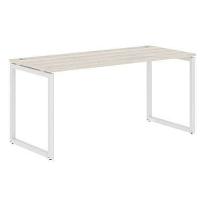 RECTANGULAR SHAPE DESK MADE IN 25MM MFC TOP, E1 LAMINATE CHIPBOARD WITH WOODEN MODESTY PANEL 40X40MM METAL O SHAPE FRAMES by Treejar | Souqify